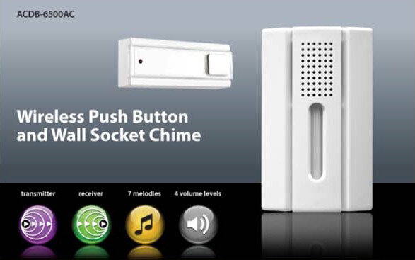 Wireless Push button and Wall Socket Chime