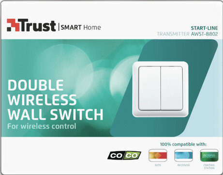 Wireless double wall switch